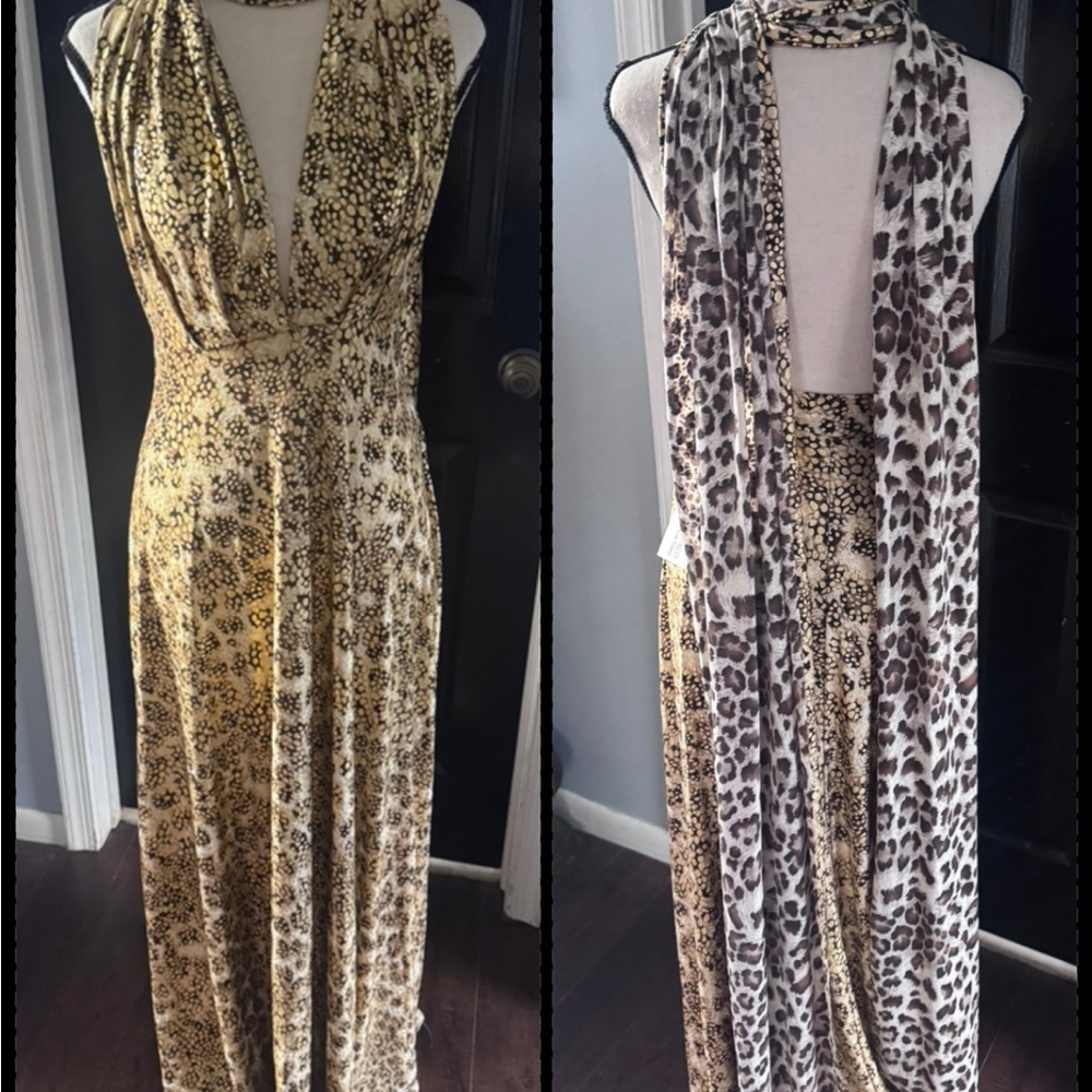 STUNNING leopard Print Backless Dress 🐆🔥
